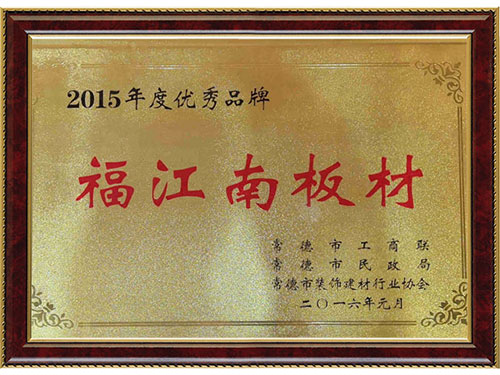 2015年度優(yōu)秀品牌